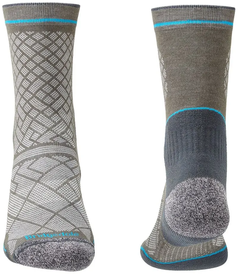 Bridgedale Mens Hike UltraLight Coolmax T2 Boot Socks GreyDark Grey
