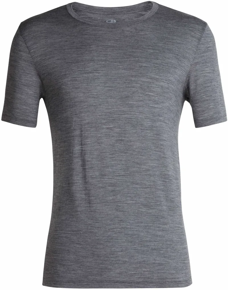 Icebreaker Mens Tech Lite SS Crewe Top - Gritstone Heather