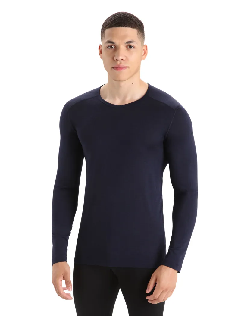 Icebreaker Mens 200 Oasis Long Sleeved Crewe Top - Midnight Navy-1
