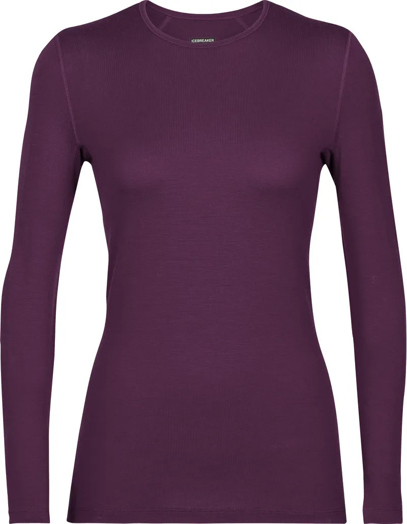 Icebreaker Womens 260 Tech Long Sleeved Crewe Top - Nightshade