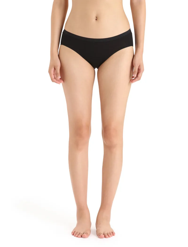 Icebreaker Womens Siren Hipkini Briefs - Black-3