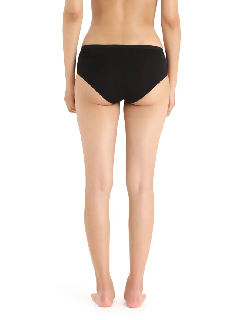 Icebreaker Womens Siren Hipkini Briefs - Black-4