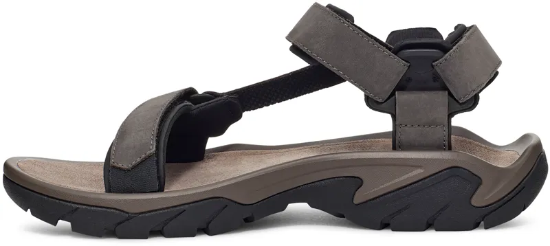 Teva Mens Terra Fi 5 Universal Leather Sandals - Dark Gull Grey-2