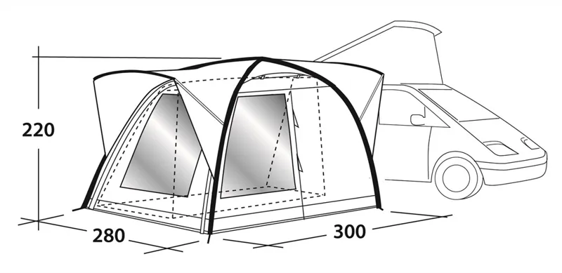 Outwell Milestone Pace Air Inflatable Awning - 2019 Model-2