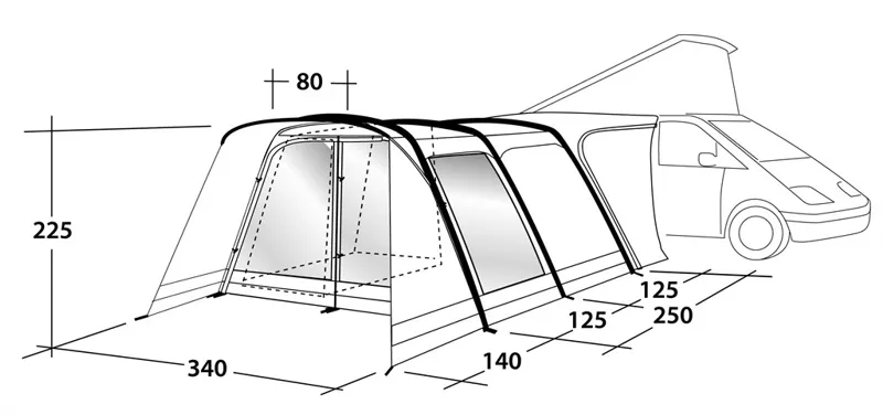 Outwell Scenic Road 250SA Inflatable Awning - 2019 Model-2