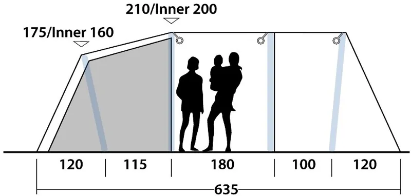Outwell Parkdale 4PA Inflatable Tent - 2020 Model-4