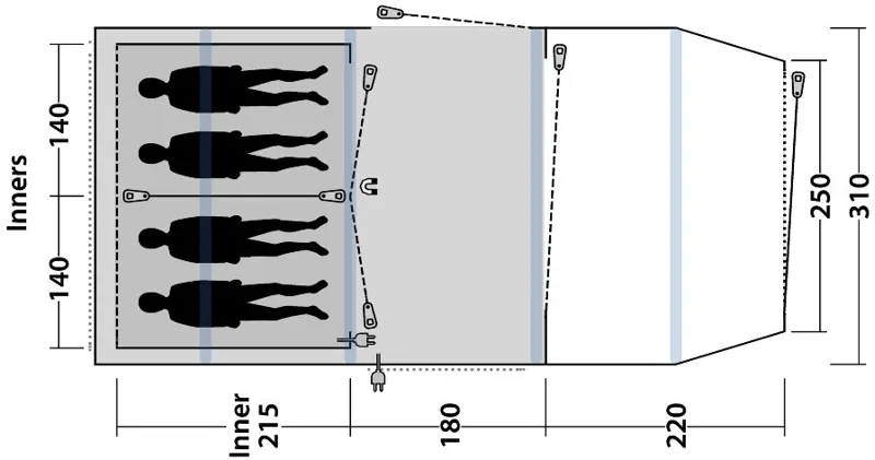 Outwell Parkdale 4PA Inflatable Tent - 2020 Model-3