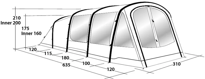 Outwell Parkdale 4PA Inflatable Tent - 2020 Model-2