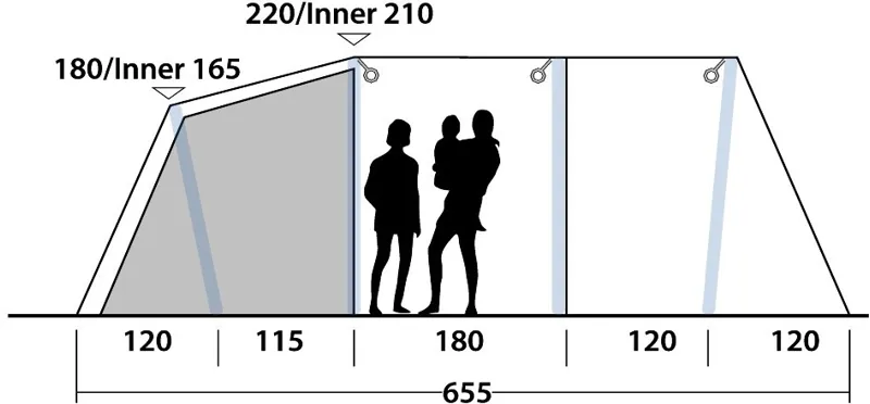 Outwell Parkdale 6PA Inflatable Tent - 2020 Model-4