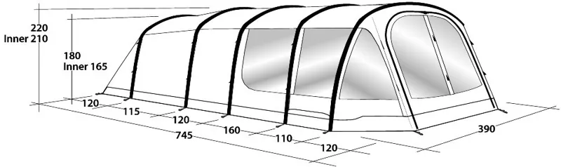 Outwell Knightdale 7PA Inflatable Tent - 2020 Model-2