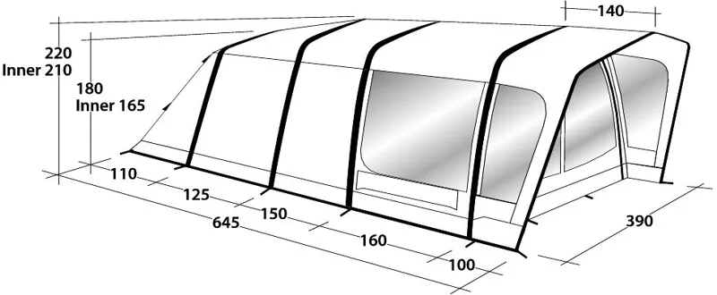 Outwell Rock Lake 6ATC Inflatable Tent - 2020 Model-2