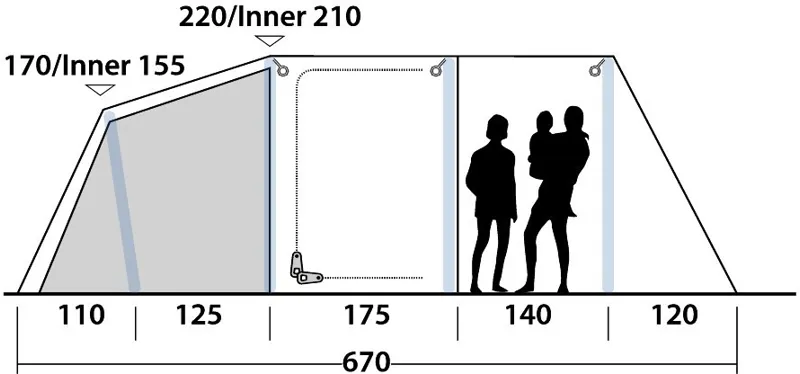Outwell Demo Stone Lake 5ATC Inflatable Tent - 2020 Model-3