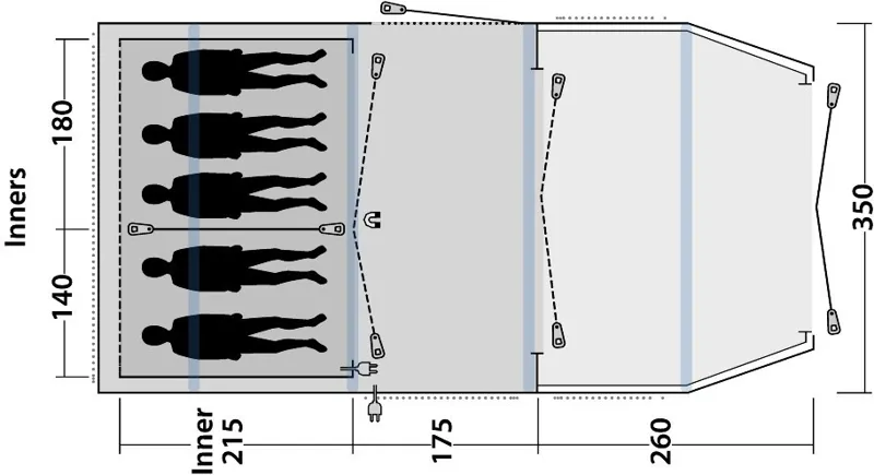 Outwell Demo Stone Lake 5ATC Inflatable Tent - 2020 Model-2