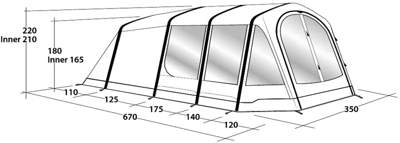 Outwell Demo Stone Lake 5ATC Inflatable Tent - 2020 Model-1