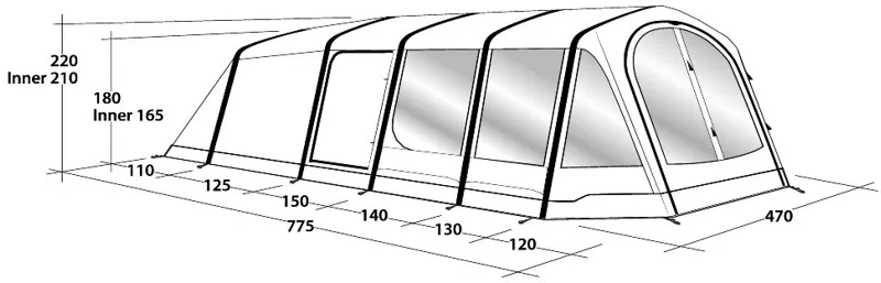 Outwell Stone Lake 7ATC Inflatable Tent - 2020 Model-2