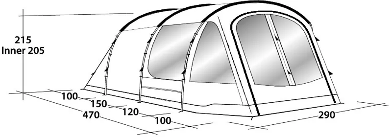 Outwell Nevada 4P Tent - 2020 Model-2
