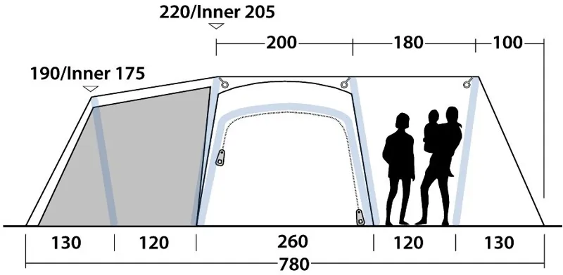 Outwell Airville 6SA Inflatable Tent - 2020 Model-5