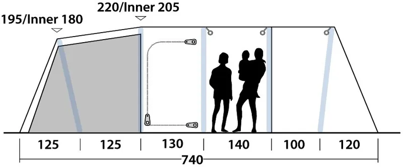 Outwell Lakeville 5SA Inflatable Tent - 2020 Model-5