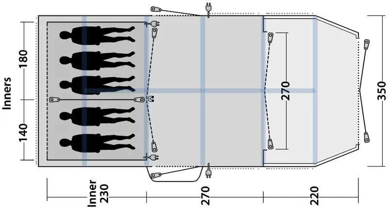 Outwell Lakeville 5SA Inflatable Tent - 2020 Model-4