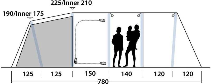 Outwell Lakeville 7SA Inflatable Tent - 2020 Model-5
