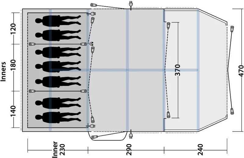 Outwell Lakeville 7SA Inflatable Tent - 2020 Model-4
