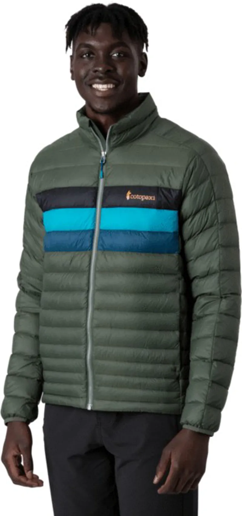 Cotopaxi Mens Fuego Down Jacket - Spruce Stripes-3