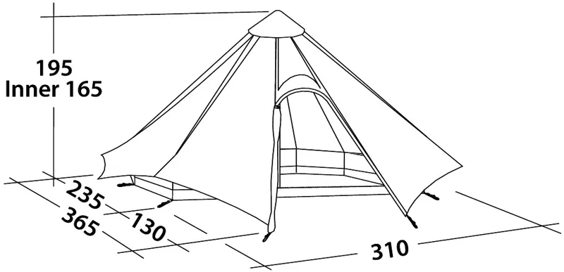 Robens Green Cone 4 Tipi Tent - 2021 Model-2