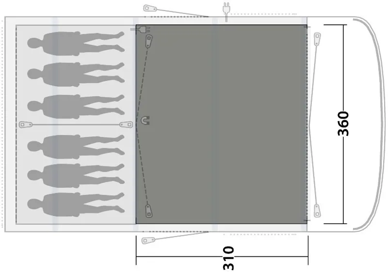 Outwell Rock Lake 6ATC Flat Woven Carpet - 2020 Model-5