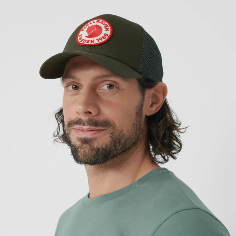 Fjallraven 1960 Logo Langtradarkeps Cap - Green-1