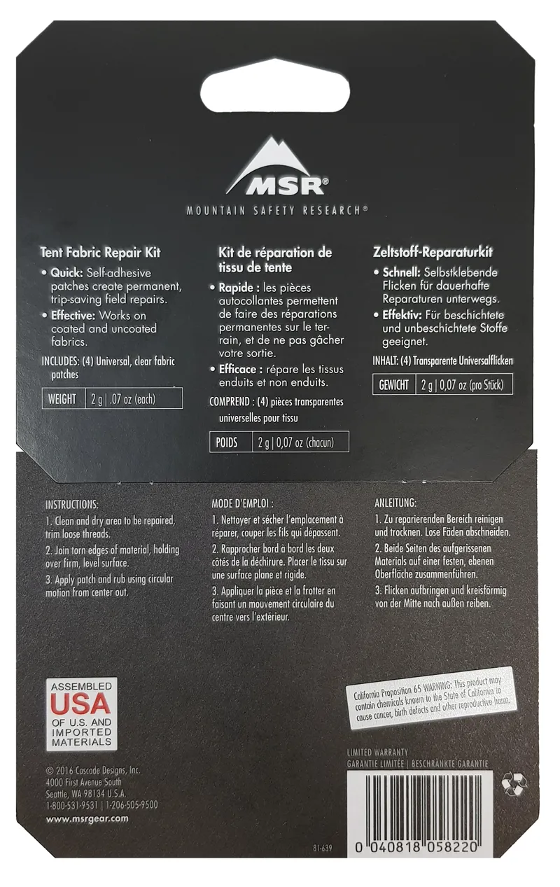 MSR Tent Fabric Repair Kit-2