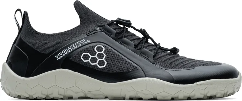 Vivobarefoot Womens Primus Trail Knit FG Shoes - Obsidian-Sandstone
