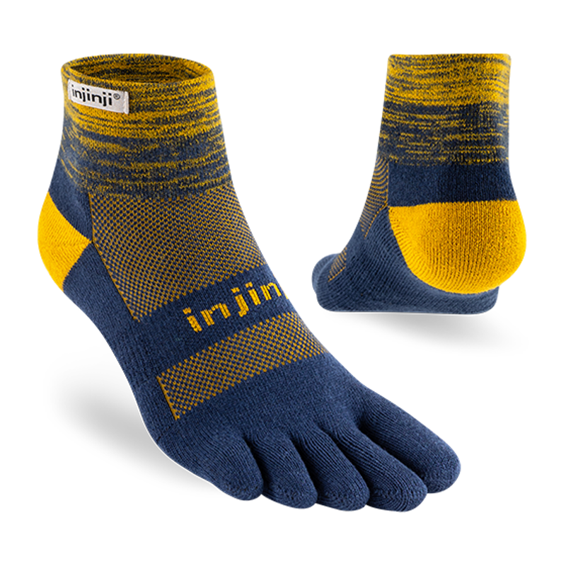 Injinji Mens Trail Midweight Mini Crew Toe Socks - Moonlit-1