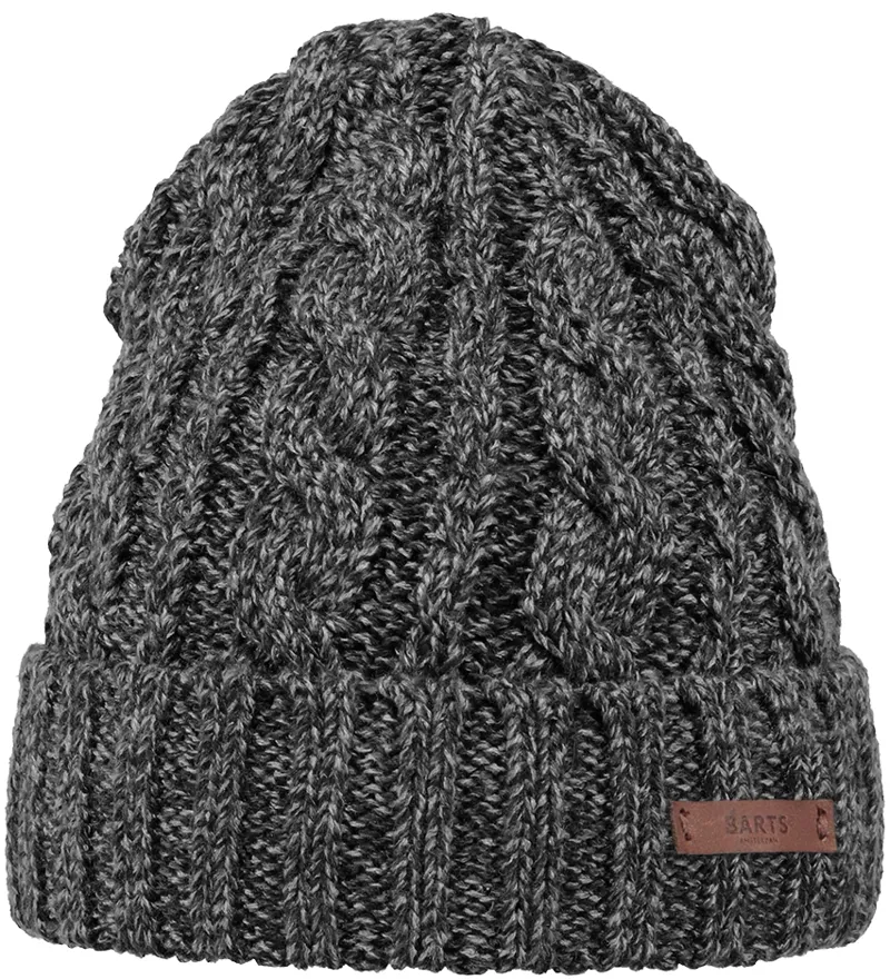 Barts Twister Turnup Beanie - Black