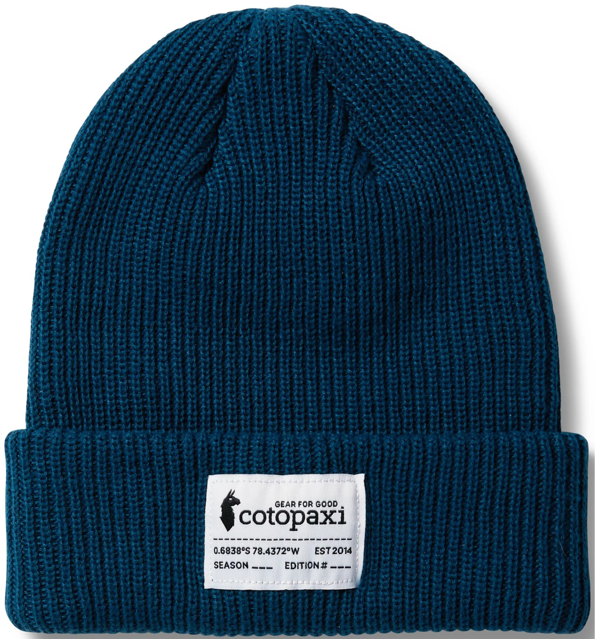 Cotopaxi Wharf Beanie Cotopaxi Patch Indigo