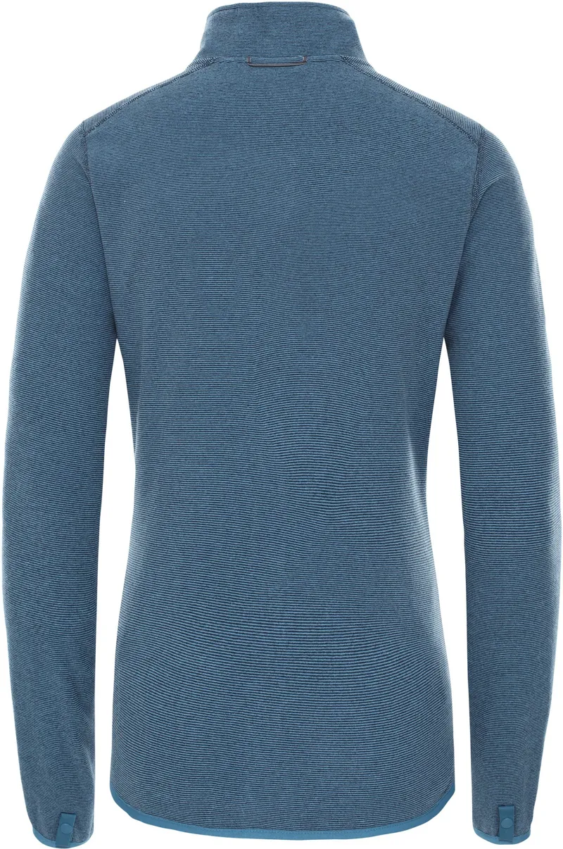 The North Face Womens 100 Glacier Full Zip Fleece - Mallard Blue - Aviator Navy Stripe-1