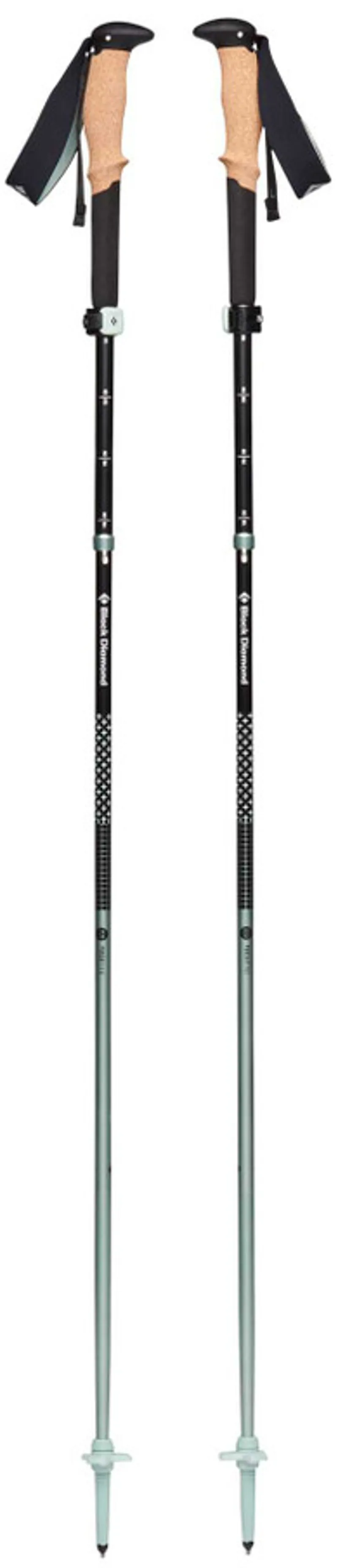 Black Diamond Pursuit FLZ Trekking Poles - Black-Foam Green - S/M