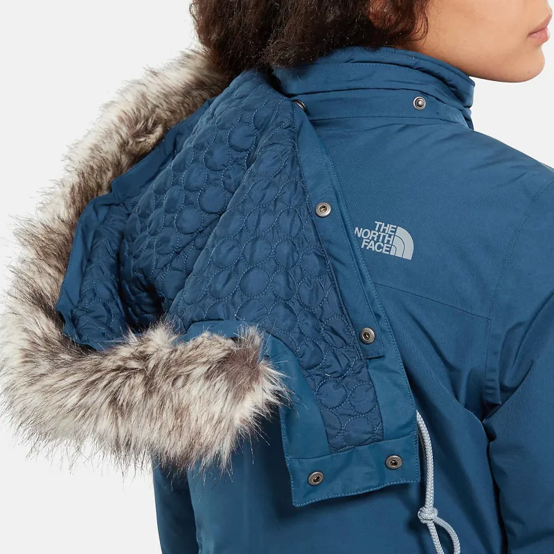 The North Face Womens Zaneck Parka - Blue Wing Teal-6