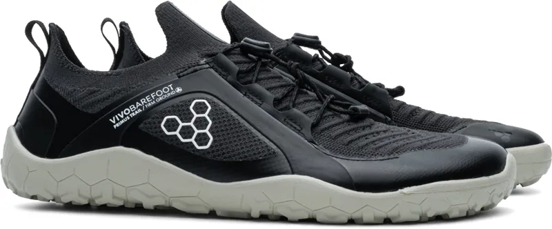 Vivobarefoot Mens Primus Trail Knit FG Shoes - Obsidian-Sandstone-2