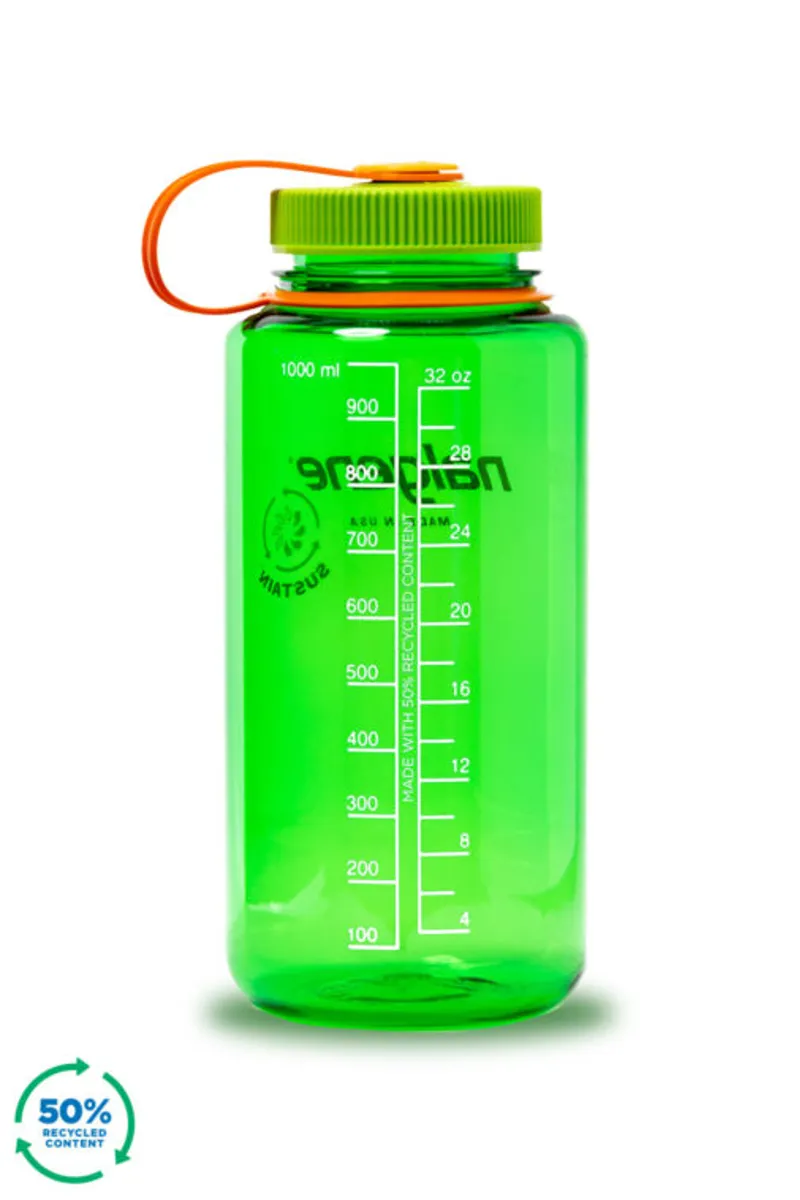 Nalgene Tritan Sustain Wide Mouth Bottle - 1L - Melon Ball-1