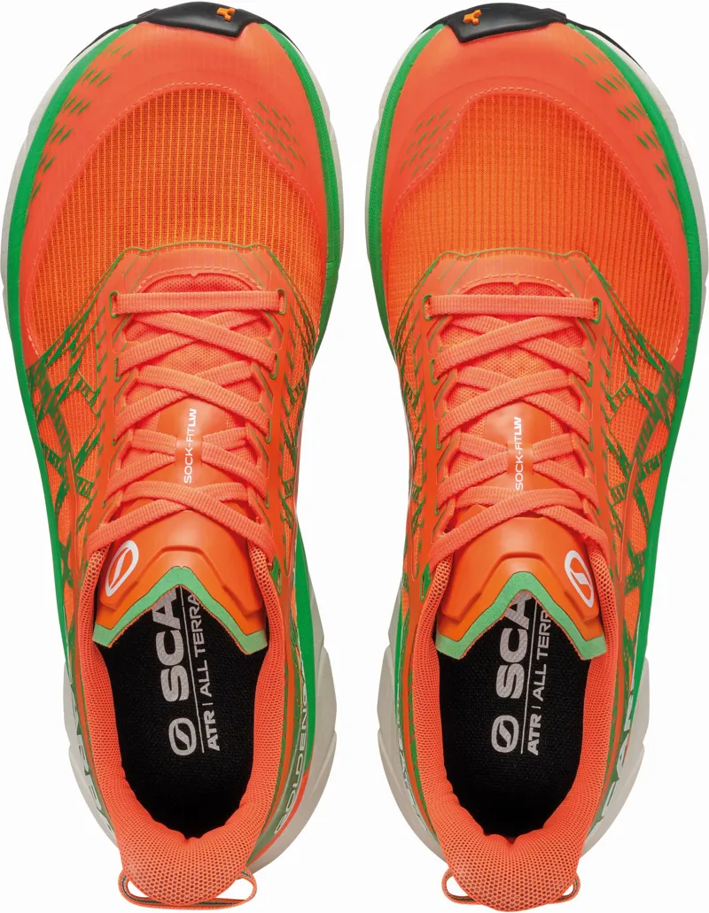 Scarpa Mens Golden Gate 2 ATR Running Shoe - Orange Fluo-Spring Green-5