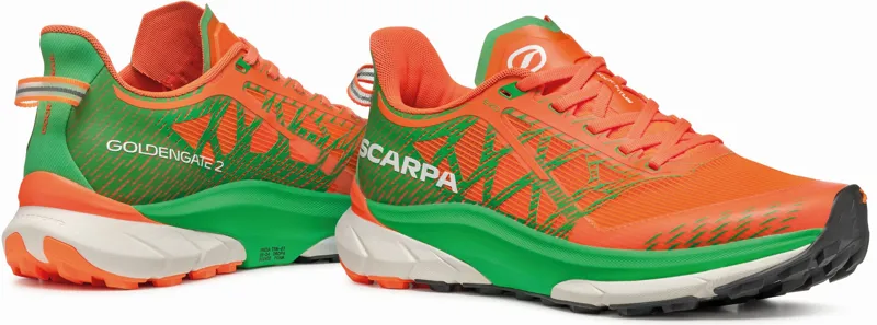 Scarpa Mens Golden Gate 2 ATR Running Shoe - Orange Fluo-Spring Green-4
