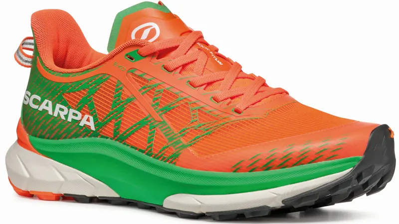 Scarpa Mens Golden Gate 2 ATR Running Shoe - Orange Fluo-Spring Green