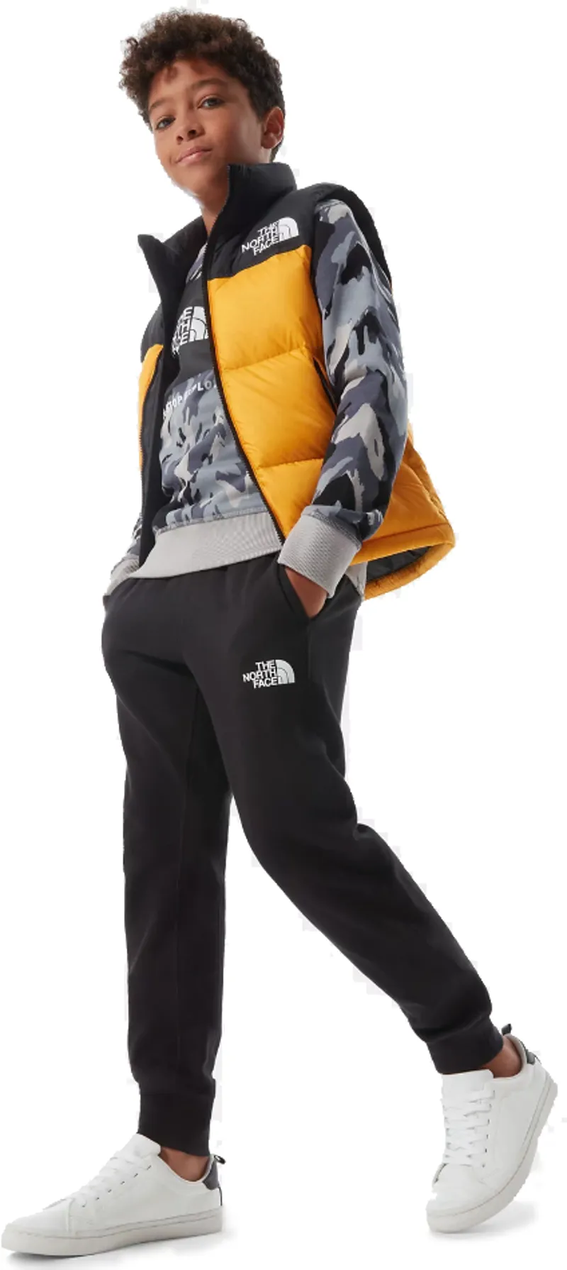 The North Face Boys Slacker Cuffed Trousers - TNF Black - TNF White-2