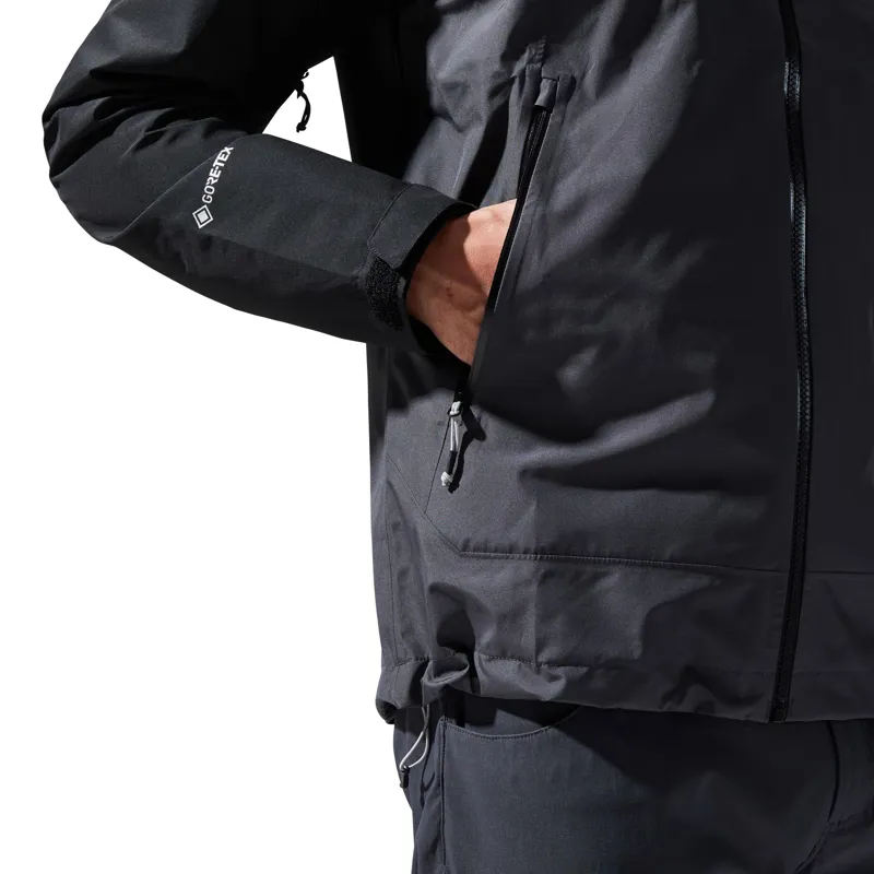 Berghaus Paclite Peak Vent Shell Jacket - Grey Pinstripe-Jet Black-10