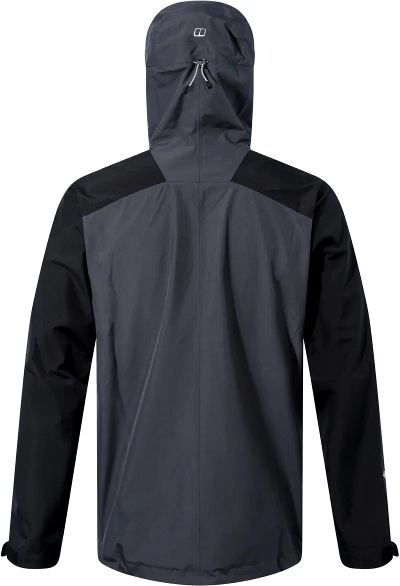 Berghaus Paclite Peak Vent Shell Jacket - Grey Pinstripe-Jet Black-1
