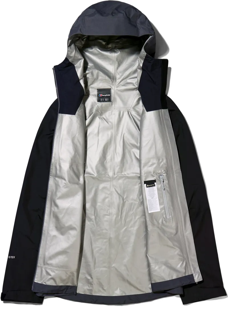 Berghaus Paclite Peak Vent Shell Jacket - Grey Pinstripe-Jet Black-2