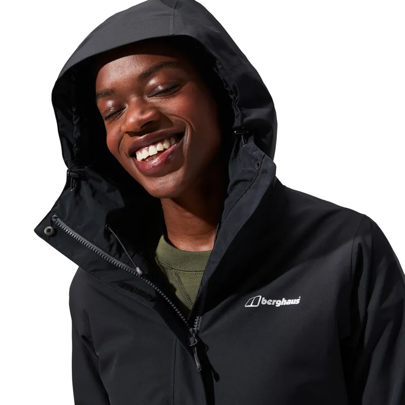 Berghaus Womens Omeara Long Shell Jacket - Black-11
