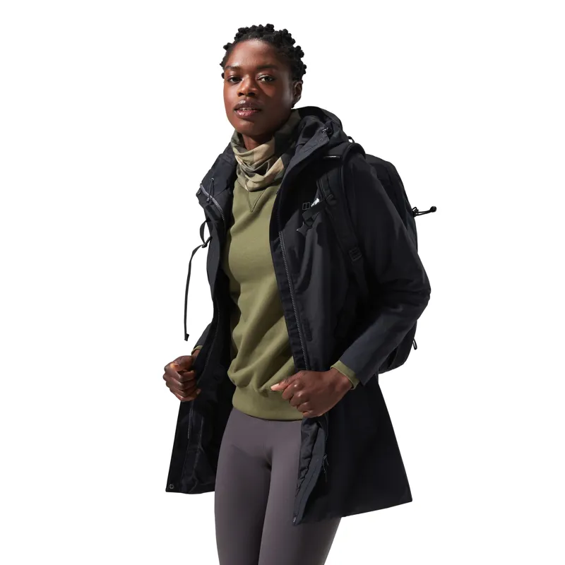 Berghaus Womens Omeara Long Shell Jacket - Black-4