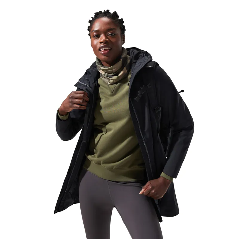 Berghaus Womens Omeara Long Shell Jacket - Black-7