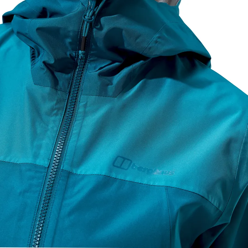 Berghaus Womens Deluge Pro 3.0 Jacket - Deep Ocean-Jungle Jewel-5